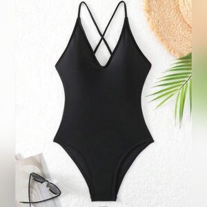 Black One-Piece Swimsuit
